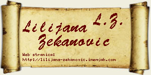 Lilijana Zekanović vizit kartica